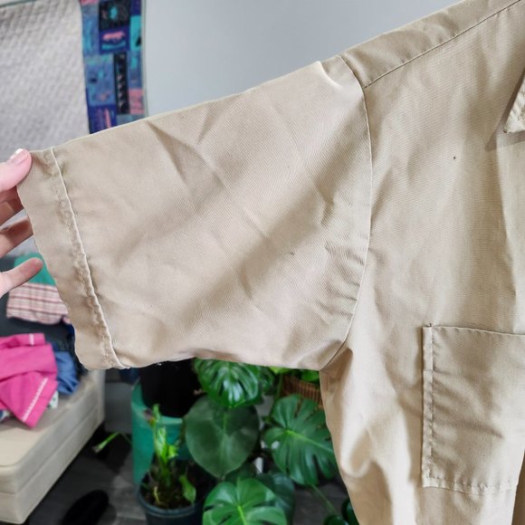 Vintage 1970's Khaki Work Jumpsuit / Coveralls - Picture 5 of 13